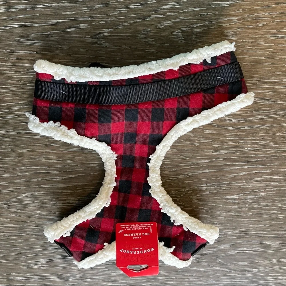 NWT Wondershop Target Buffalo Print Dog Harness Large
